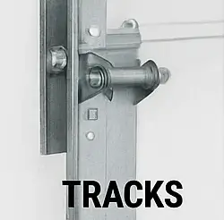 Garage door horizontal tracks